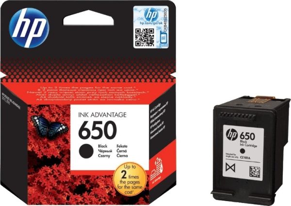 HP 650 Black Original Ink Advantage Cartridge - Image 2