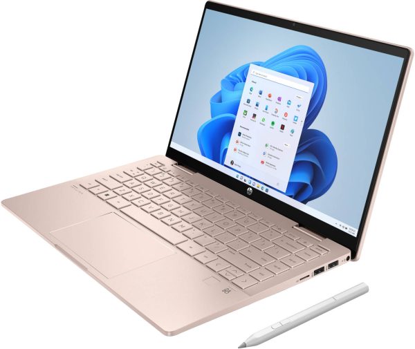 HP Pavilion x360 2-in-1 Laptop 14-ek0039nia, Windows 11 Home Single Language, 14", touch screen, Intel® Core™ i5, 8GB RAM, 512GB SSD, FHD, Pale golden rose