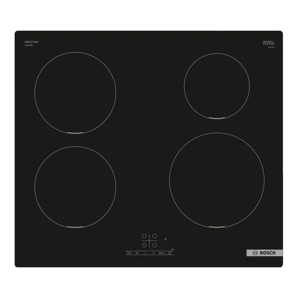 Series 4, Induction hob, 60 cm, Black, surface mount without frame