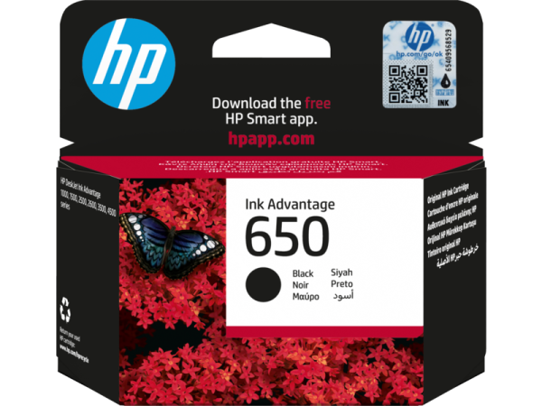 HP 650 Black Original Ink Advantage Cartridge